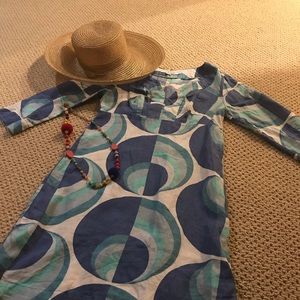 Boden US size 2 linen resort dress